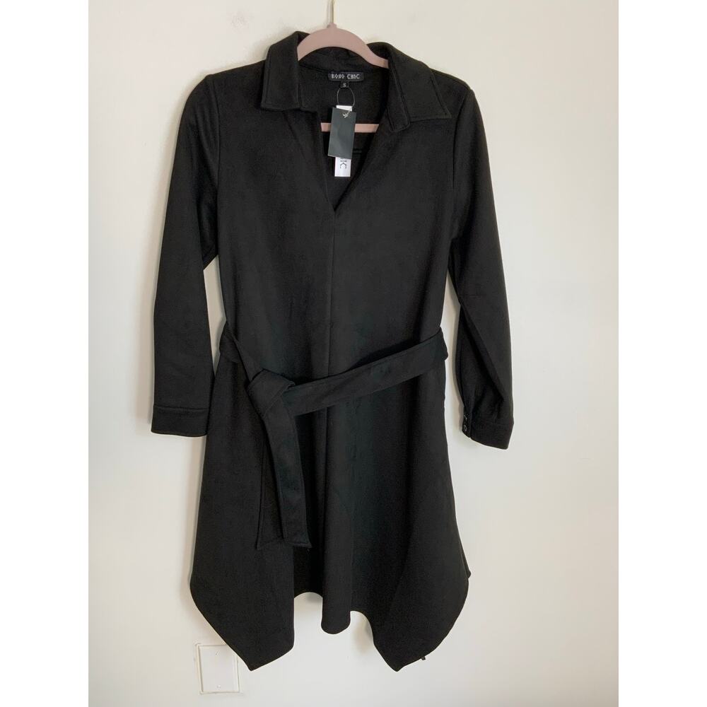 Boho Chic Black Belted dress NWT‎ size small